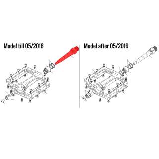 REVERSE Achse links bis 05/2016 (CrMo-Stahl) für Black ONE Pedal