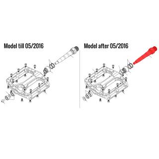 REVERSE Achse links nach 05/2016 (CrMo-Stahl) für Black ONE Pedal