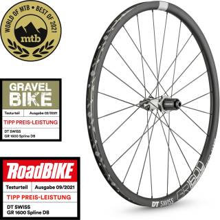 LAUFRAD HR DT GR 1600 SPLINE DB 700C 25MM 12/142MM TA