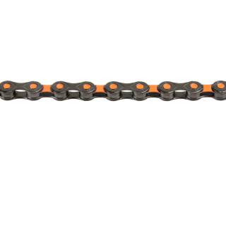 KMC DLC 12s Kette 126 links Titanium-Carbon-Nitride schwarz-orange