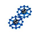 Narrow Wide 12t Ceramic Jockey Wheels BLU