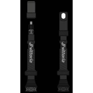 Vittoria Multiway Tubeless-Ventil 60mm schwarz Alu, SV, 2er Set