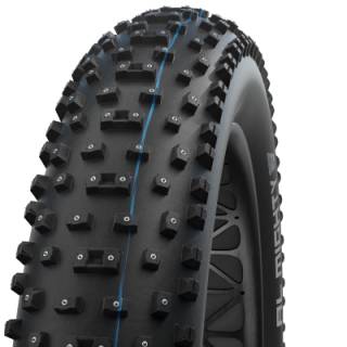 Reifen Schwalbe 120-559 Al Mighty 26x4.80 - 26 Fat Bike HS613 schwarz SuperGround TLE 328 Alu Spikes E25 falt